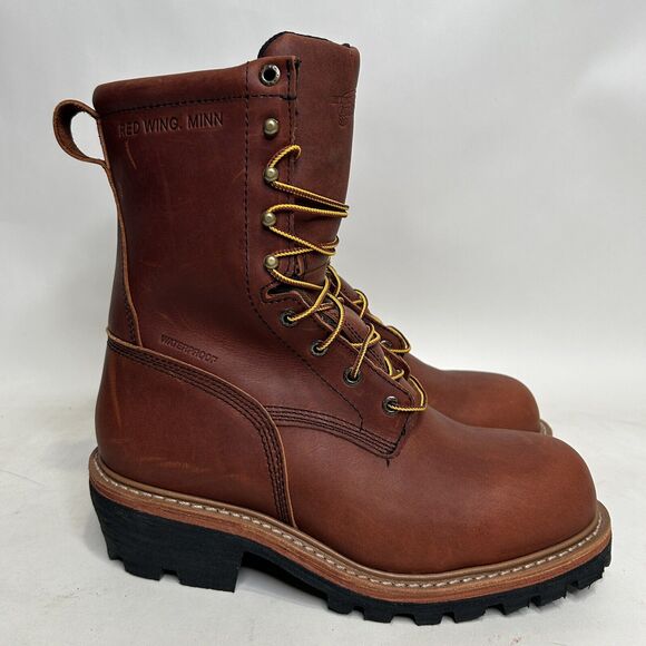 Red Wing 217 Waterproof Logger Boots Soft Toe 2024 - Picture 4 of 8